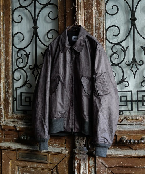 PORT BY ARK（ポートバイアーク）の「PORT BY ARK / ポートバイアーク：Aviator Jacket：PO19-BL01[COR]（ブルゾン・メンズ・ブラック/チャコール・2/1）」の2枚目の写真