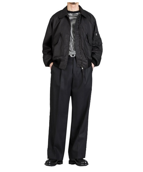 PORT BY ARK（ポートバイアーク）の「PORT BY ARK / ポートバイアーク：Aviator Jacket：PO19-BL01[COR]（ブルゾン・メンズ・ブラック・2/1）」の2枚目の写真
