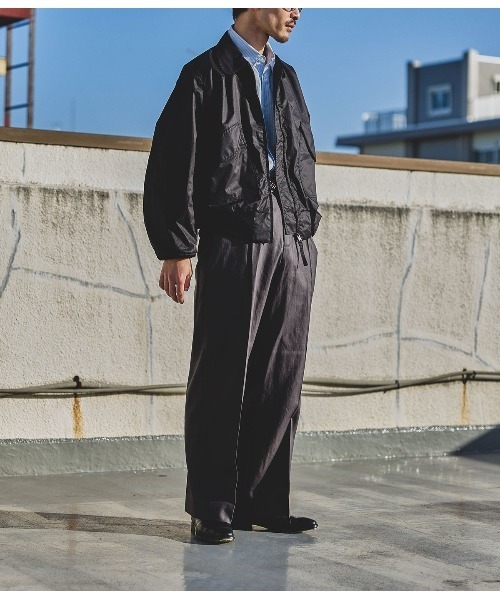 PORT BY ARK（ポートバイアーク）の「PORT BY ARK / ポートバイアーク：Aviator Jacket：PO19-BL01[COR]（ブルゾン・メンズ・ブラック・2/1）」の3枚目の写真