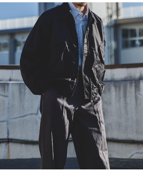 PORT BY ARK（ポートバイアーク）の「PORT BY ARK / ポートバイアーク：Aviator Jacket：PO19-BL01[COR]（ブルゾン・メンズ・ブラック・2/1）」の4枚目の写真
