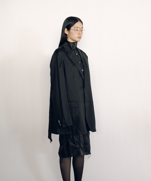 KEISUKEYOSHIDA(ケイスケヨシダ)の「Notched Lapel Jacket(テーラードジャケット・レディース・ネイビー/ブラック・M/L)」の4枚目の写真