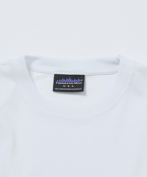 FREAK'S STORE(フリークスストア)の「限定展開 THOUSAND MILE×FREAK'S STORE サウザンドマイル 別注 ワンポイント刺繍 クルーネック Tシャツ 抗菌防臭 吸水速乾(Tシャツ/カットソー・メンズ・ホワイト/グリーン/アッシュグレー/ブラック・SMALL/MEDIUM/LARGE)」の6枚目の写真
