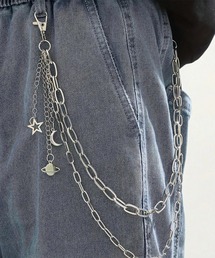 MAISON SELECT（メゾンセレクト）の「2C59-IT スター＆ムーンモチーフ チェーンアクセサリー（ウォレットチェーン）」