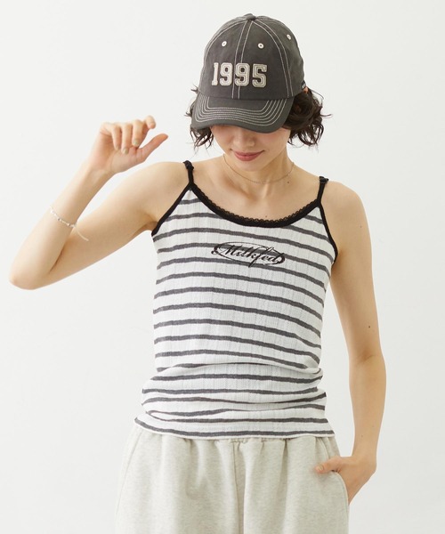 MILKFED.（ミルクフェド）の「OVAL LOGO LACE CAMISOLE（キャミソール・レディース・マルチ/ブラック/ライトブルー・ONE SIZE）」の3枚目の写真