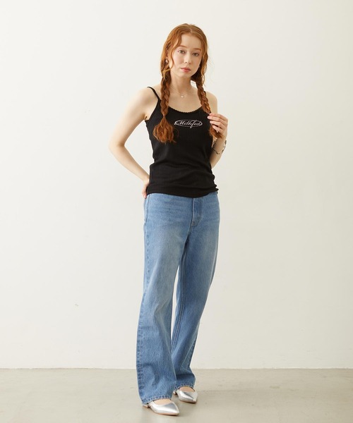 MILKFED.（ミルクフェド）の「OVAL LOGO LACE CAMISOLE（キャミソール・レディース・マルチ/ブラック/ライトブルー・ONE SIZE）」の12枚目の写真