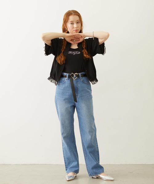 MILKFED.（ミルクフェド）の「OVAL LOGO LACE CAMISOLE（キャミソール・レディース・マルチ/ブラック/ライトブルー・ONE SIZE）」の14枚目の写真