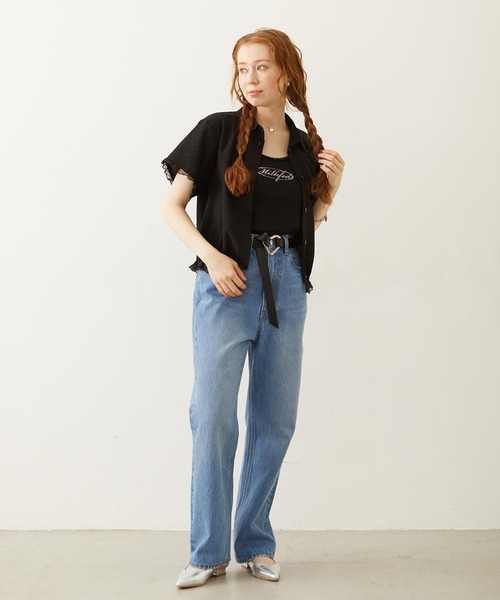 MILKFED.（ミルクフェド）の「OVAL LOGO LACE CAMISOLE（キャミソール・レディース・マルチ/ブラック/ライトブルー・ONE SIZE）」の15枚目の写真