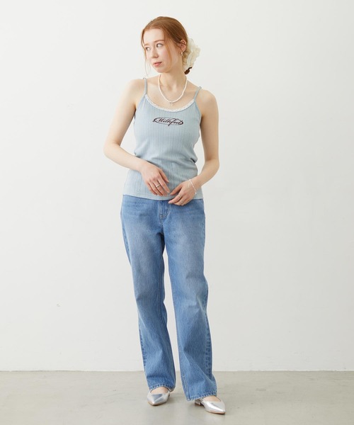 MILKFED.（ミルクフェド）の「OVAL LOGO LACE CAMISOLE（キャミソール・レディース・マルチ/ブラック/ライトブルー・ONE SIZE）」の18枚目の写真