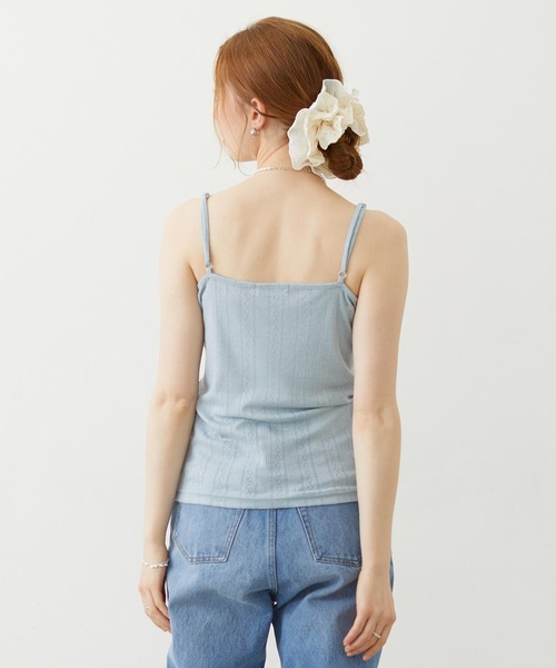 MILKFED.（ミルクフェド）の「OVAL LOGO LACE CAMISOLE（キャミソール・レディース・マルチ/ブラック/ライトブルー・ONE SIZE）」の16枚目の写真