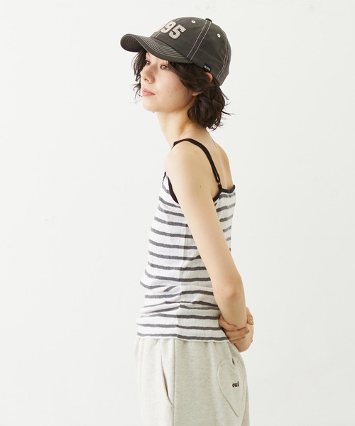 MILKFED.（ミルクフェド）の「OVAL LOGO LACE CAMISOLE（キャミソール・レディース・マルチ/ブラック/ライトブルー・ONE SIZE）」の5枚目の写真