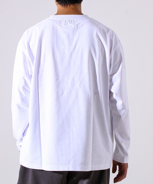 GLOSTER(グロスター)の「【MARUDE COTTON】ロープ刺繍T ロングスリーブ(Tシャツ/カットソー・メンズ・ダークネイビー/ホワイト/パープル/ブラック・S/M/L)」の8枚目の写真