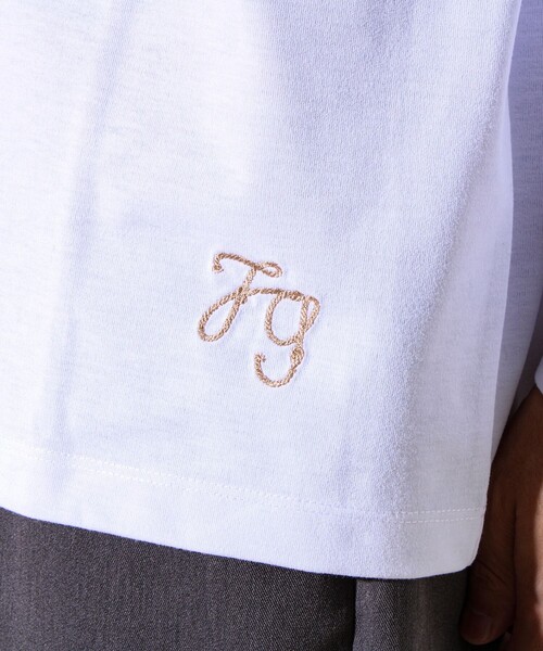 GLOSTER(グロスター)の「【MARUDE COTTON】ロープ刺繍T ロングスリーブ(Tシャツ/カットソー・メンズ・ダークネイビー/ホワイト/パープル/ブラック・S/M/L)」の10枚目の写真