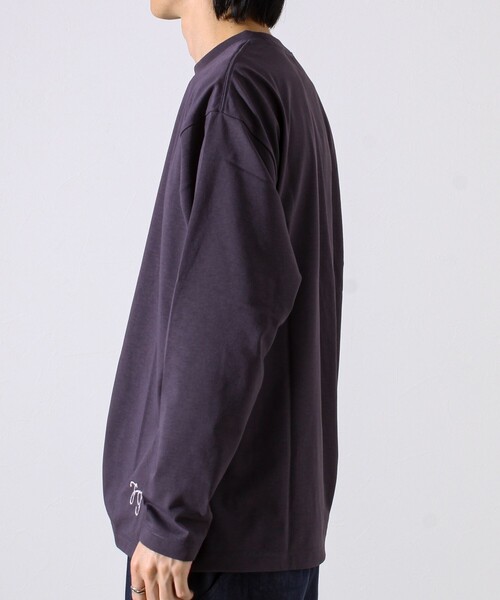 GLOSTER(グロスター)の「【MARUDE COTTON】ロープ刺繍T ロングスリーブ(Tシャツ/カットソー・メンズ・ダークネイビー/ホワイト/パープル/ブラック・S/M/L)」の22枚目の写真