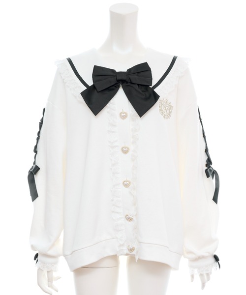 Secret Honey(シークレットハニー)の「セーラーカーディガン(Tシャツ/カットソー・レディース・ブラック/ピンク/オフホワイト・FREE)」の11枚目の写真