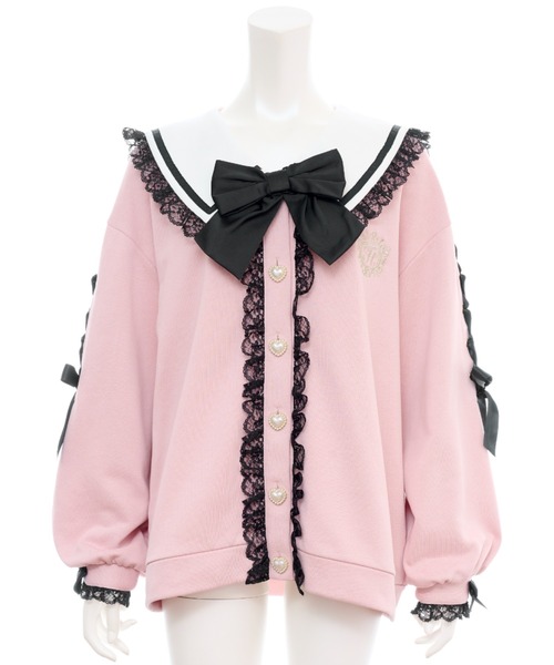 Secret Honey(シークレットハニー)の「セーラーカーディガン(Tシャツ/カットソー・レディース・ブラック/ピンク/オフホワイト・FREE)」の13枚目の写真