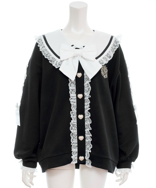 Secret Honey(シークレットハニー)の「セーラーカーディガン(Tシャツ/カットソー・レディース・ブラック/ピンク/オフホワイト・FREE)」の14枚目の写真