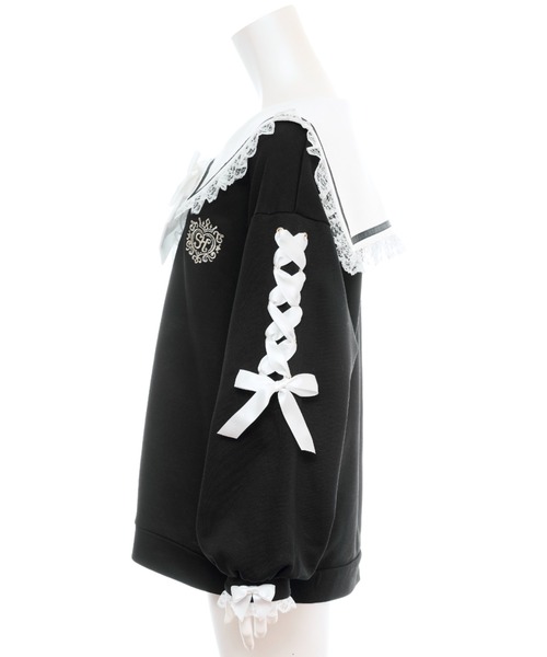 Secret Honey(シークレットハニー)の「セーラーカーディガン(Tシャツ/カットソー・レディース・ブラック/ピンク/オフホワイト・FREE)」の15枚目の写真