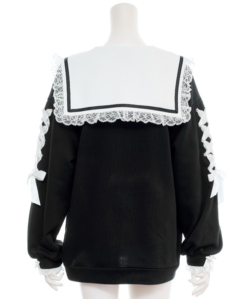 Secret Honey(シークレットハニー)の「セーラーカーディガン(Tシャツ/カットソー・レディース・ブラック/ピンク/オフホワイト・FREE)」の16枚目の写真
