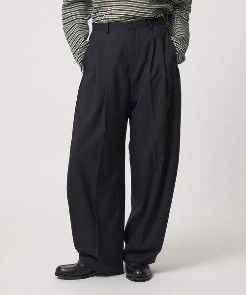 6（ロク）の「＜6(ROKU)＞トロピカルクロス カーブ パンツ（その他パンツ・レディース・ダークブラウン/ネイビー・36/32/34/38）」の2枚目の写真