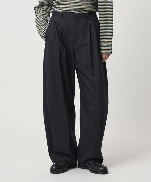 6（ロク）の「＜6(ROKU)＞トロピカルクロス カーブ パンツ（その他パンツ・レディース・ダークブラウン/ネイビー・36/32/34/38）」の14枚目の写真