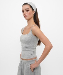 3rdSpring（サードスプリング）の「[B-BASIC] ベーシックコットンスパンスクエアネックノースリーブ（カップ付き）（タンクトップ）」