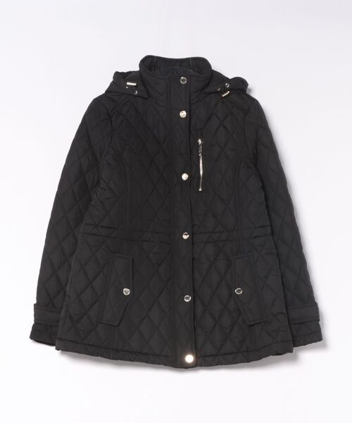 MICHAEL KORS(マイケルコース)の「キルティング スナップ フーディー ジャケット(その他アウター・レディース・ブラック・XS/L/M/S)」の1枚目の写真
