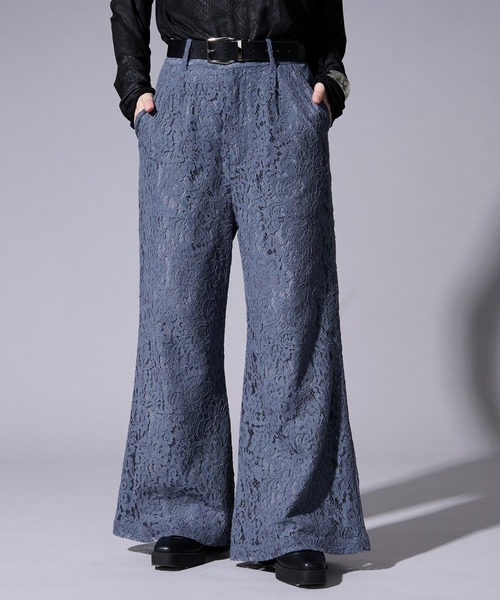 Ellno Loset(エルノロゼット)の「コードレースワイドフレアパンツ/SETUP対応(その他パンツ・メンズ・ブルー/ブラック/チャコール・MEDIUM/LARGE/X-SMALL/SMALL)」の3枚目の写真