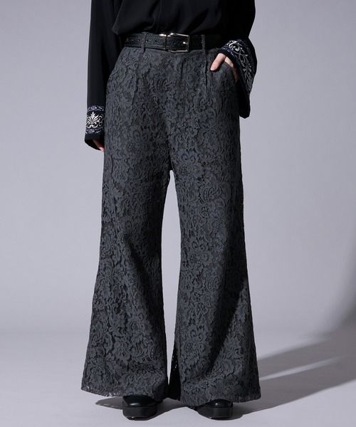 Ellno Loset(エルノロゼット)の「コードレースワイドフレアパンツ/SETUP対応(その他パンツ・メンズ・ブルー/ブラック/チャコール・MEDIUM/LARGE/X-SMALL/SMALL)」の1枚目の写真