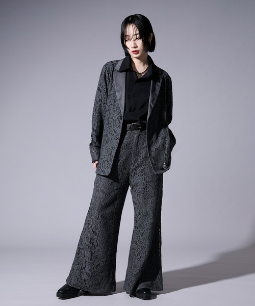 Ellno Loset(エルノロゼット)の「コードレースワイドフレアパンツ/SETUP対応(その他パンツ・メンズ・ブルー/ブラック/チャコール・MEDIUM/LARGE/X-SMALL/SMALL)」の13枚目の写真