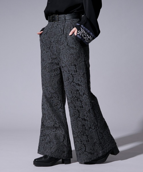 Ellno Loset(エルノロゼット)の「コードレースワイドフレアパンツ/SETUP対応(その他パンツ・メンズ・ブルー/ブラック/チャコール・MEDIUM/LARGE/X-SMALL/SMALL)」の6枚目の写真