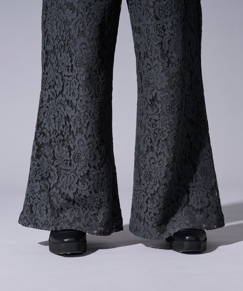 Ellno Loset(エルノロゼット)の「コードレースワイドフレアパンツ/SETUP対応(その他パンツ・メンズ・ブルー/ブラック/チャコール・MEDIUM/LARGE/X-SMALL/SMALL)」の5枚目の写真