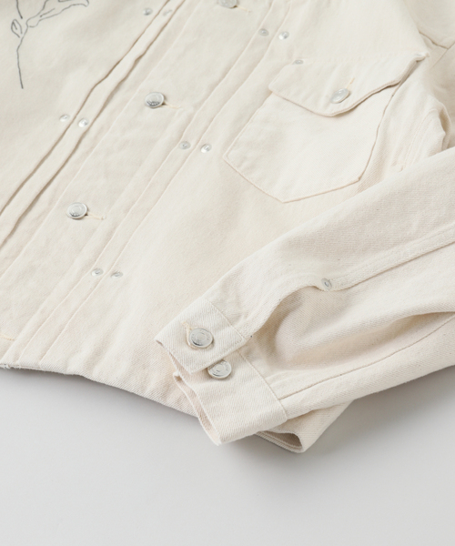 TANAKA（タナカ）の「TANAKA (タナカ) THE JEAN JACKET（デニムジャケット・メンズ・ホワイト・LARGE/MEDIUM）」の3枚目の写真