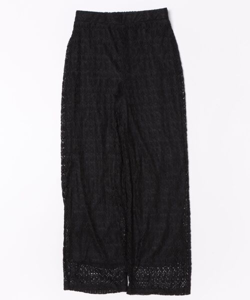 CECIL McBEE(セシルマクビー)の「カットレースストレートパンツ(その他パンツ・レディース・ブラック/アイボリー/ブルー・MEDIUM/LARGE)」の1枚目の写真