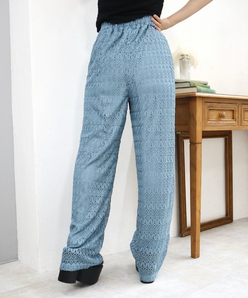 CECIL McBEE(セシルマクビー)の「カットレースストレートパンツ(その他パンツ・レディース・ブラック/アイボリー/ブルー・MEDIUM/LARGE)」の15枚目の写真