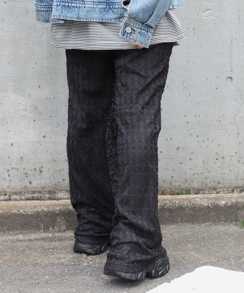 CECIL McBEE(セシルマクビー)の「カットレースストレートパンツ(その他パンツ・レディース・ブラック/アイボリー/ブルー・MEDIUM/LARGE)」の18枚目の写真