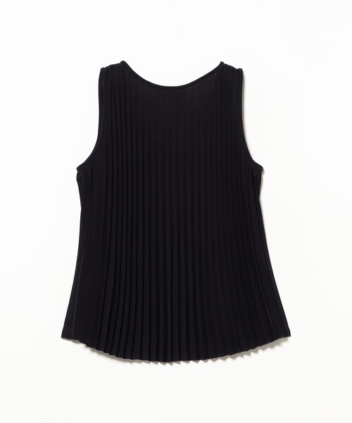 Demi-Luxe BEAMS（デミルクス ビームス）の「プリーツ ノースリーブ プルオーバー（シャツ/ブラウス・レディース・ネイビー/オフホワイト・ONE SIZE）」の4枚目の写真