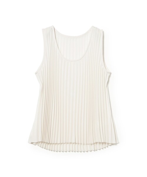 Demi-Luxe BEAMS（デミルクス ビームス）の「プリーツ ノースリーブ プルオーバー（シャツ/ブラウス・レディース・ネイビー/オフホワイト・ONE SIZE）」の6枚目の写真