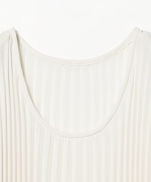 Demi-Luxe BEAMS（デミルクス ビームス）の「プリーツ ノースリーブ プルオーバー（シャツ/ブラウス・レディース・ネイビー/オフホワイト・ONE SIZE）」の7枚目の写真