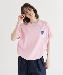 ONCILY（オンシェリー）の「26SS HEART LOGO DRAW CODE T-SHIRT / ハートロゴドローコードTシャツ（Tシャツ/カットソー）」
