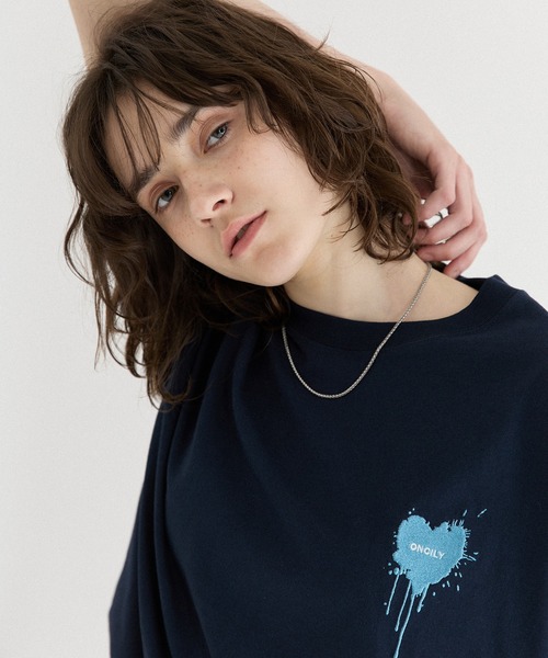 ONCILY（オンシェリー）の「26SS HEART LOGO DRAW CODE T-SHIRT / ハートロゴドローコードTシャツ（Tシャツ/カットソー・メンズ・ピンク/ホワイト系その他3/ホワイト系その他/ホワイト系その他5/ライトブルー/ブラック系その他2/ブラック/ネイビー系/ブラック系その他3/ブラック系その他/ホワイト系その他4/ホワイト系その他2/ボルドー/ネイビー系1・SMALL/LARGE/MEDIUM）」の21枚目の写真