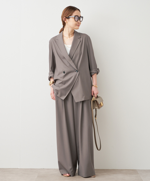 Deuxieme Classe（ドゥーズィエムクラス）の「SPWOOL パンツ（スラックス・レディース・モカ/ネイビー・34/36/38）」の3枚目の写真