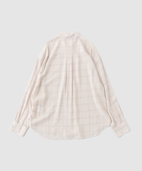 PULP/417EDIFICE（パルプフォーワンセブンエディフィス）の「HOPE / ホープ ROOM SHIRT AIRY VANILLA CHECK（シャツ/ブラウス・メンズ・アイボリー・46/44）」の2枚目の写真