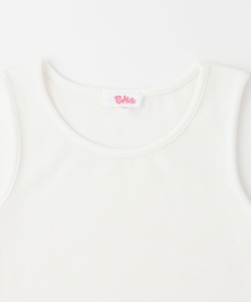 PINK-latte（ピンクラテ）の「【セットアイテム】肩あきメッシュ半袖T＋タンクセット（Tシャツ/カットソー・キッズ・ラベンダー/オフホワイト/ブラック/サックスブルー・120cm/140cm/130cm/160cm/150cm）」の10枚目の写真
