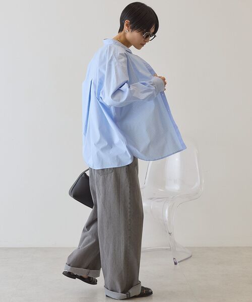 AMERICAN HOLIC(アメリカンホリック)の「パンチングシャツ(シャツ/ブラウス・レディース・サックスブルー/ブラック/オフホワイト・L/M)」の10枚目の写真