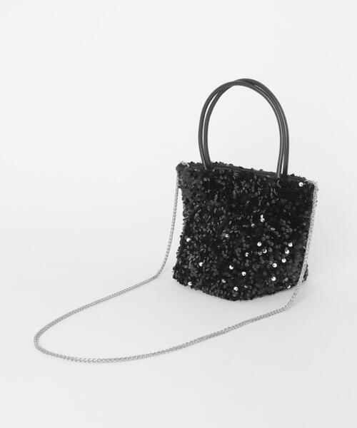 URBAN RESEARCH ROSSO WOMEN（アーバンリサーチ　ロッソ）の「2WAY spangle bag（ハンドバッグ・レディース・ブラック・-）」の3枚目の写真