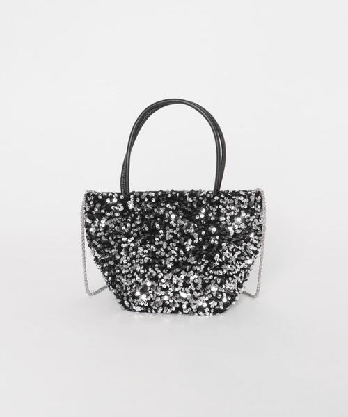 URBAN RESEARCH ROSSO WOMEN(アーバンリサーチ ロッソ)の「2WAY spangle bag(ハンドバッグ・レディース・ブラック・-)」の8枚目の写真