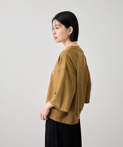 Mac-House（マックハウス）の「Idnes　ミニ裏毛 フロントプリント 5分袖Tシャツ（Tシャツ/カットソー・レディース・グレー/サックスブルー/ブラウン・FREE）」の11枚目の写真