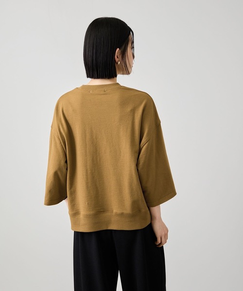 Mac-House（マックハウス）の「Idnes　ミニ裏毛 フロントプリント 5分袖Tシャツ（Tシャツ/カットソー・レディース・グレー/サックスブルー/ブラウン・FREE）」の12枚目の写真