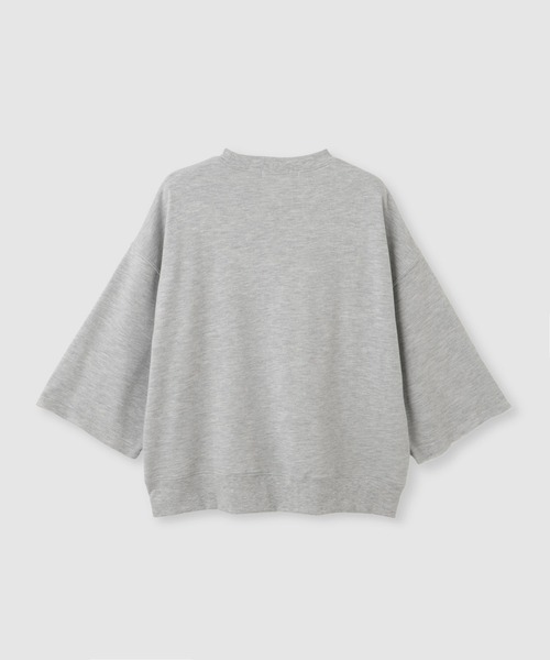 Mac-House（マックハウス）の「Idnes　ミニ裏毛 フロントプリント 5分袖Tシャツ（Tシャツ/カットソー・レディース・グレー/サックスブルー/ブラウン・FREE）」の22枚目の写真
