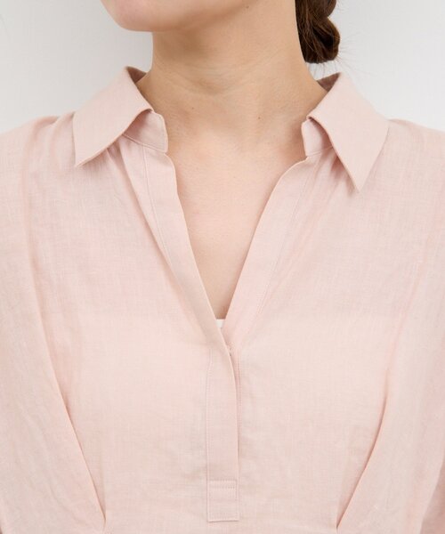 GALLARDAGALANTE（ガリャルダガランテ）の「【WEB限定】ハーフスリーブウエストシェイプシャツ（シャツ/ブラウス・レディース・ホワイト/ブラウン/ピンク/ブラック・FREE）」の16枚目の写真